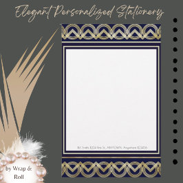 Art Deco Personalized Stationery Brevpapper