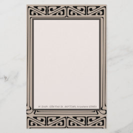 Art Deco Personlig Black, Brown, Cream