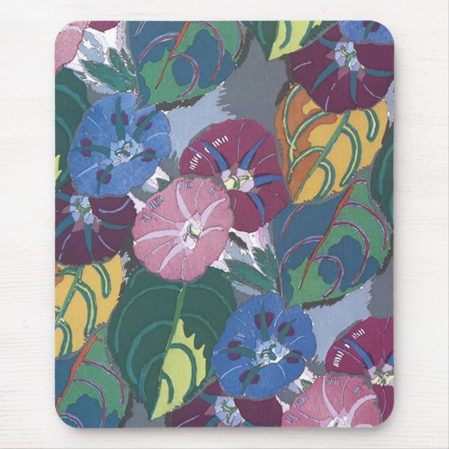 Art Deco Petunias - Mousepad Musmatta (Framsidan)
