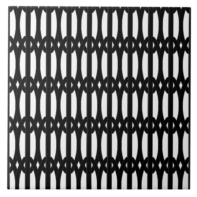 Art Deco Pillars Mönster Tile Kakelplatta (Framsidan)