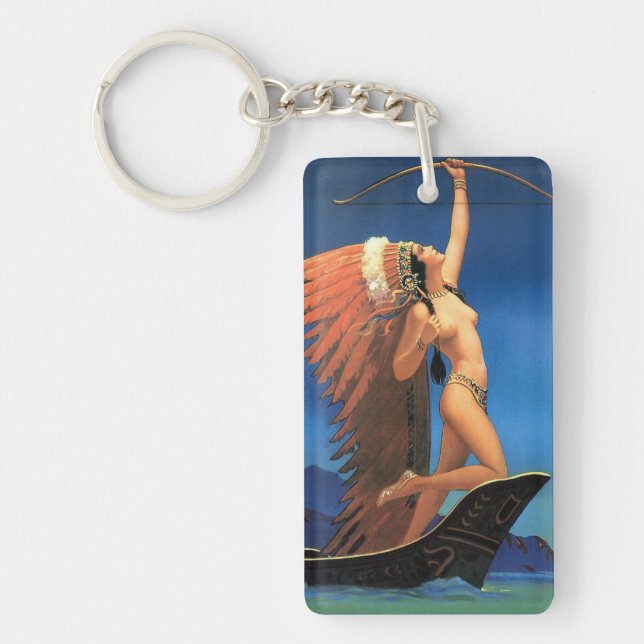 Art Deco Pin-flicka ☆ Vintage    artKeychain (Framsidan)