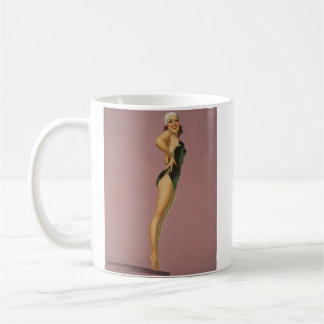 Art Deco Pin-flicka ☆ Vintage konst Kaffe Mugg