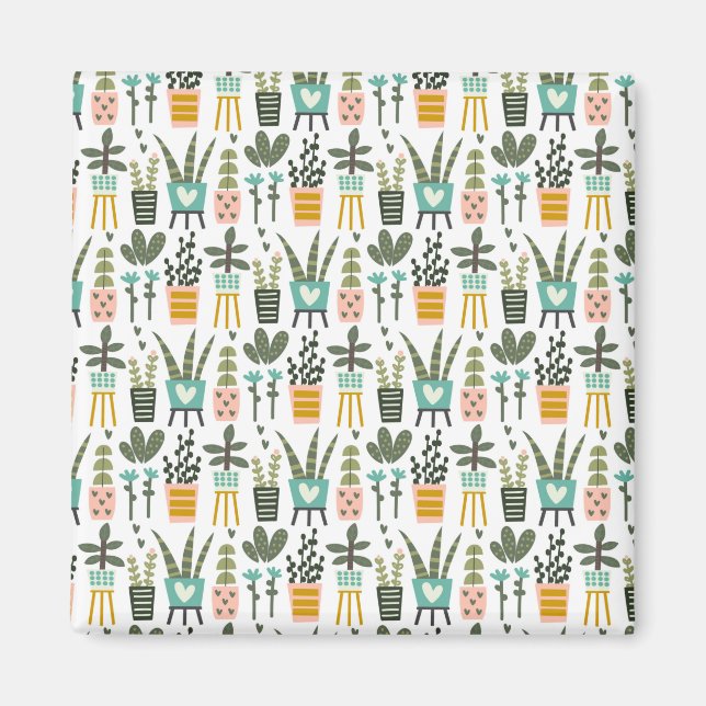 Art Deco Planter Magnet (Framsidan)