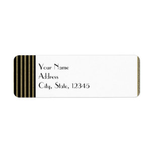 Art Deco Posh Bröllop-etikett Returadress Etikett