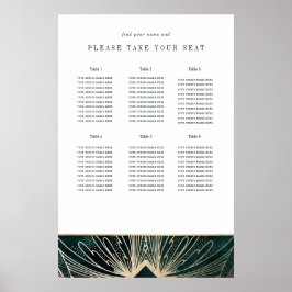 Art deco poster Emerald grönt och guld