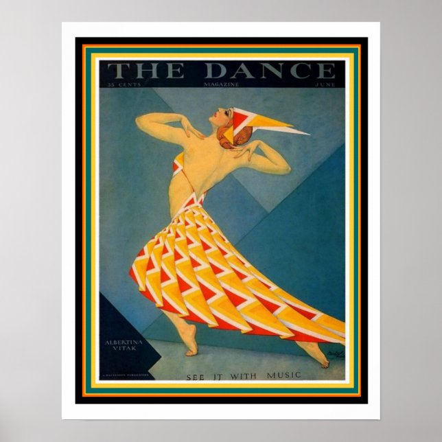 Art Deco Poster från The Dance 16 x 20 (Framsidan)