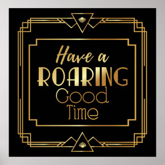 Art Deco Poster "Låt oss Party som Gatsby"