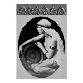 Art Deco Poster med Vintage Dancer Perfect Poster