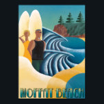 Art Deco Poster Moffat Beach<br><div class="desc">Välj om du vill att den här konsthandboken ska poster ramad eller inte vid utcheckningen.</div>