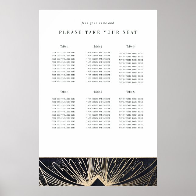 Art deco poster svart och guld (Framsidan)