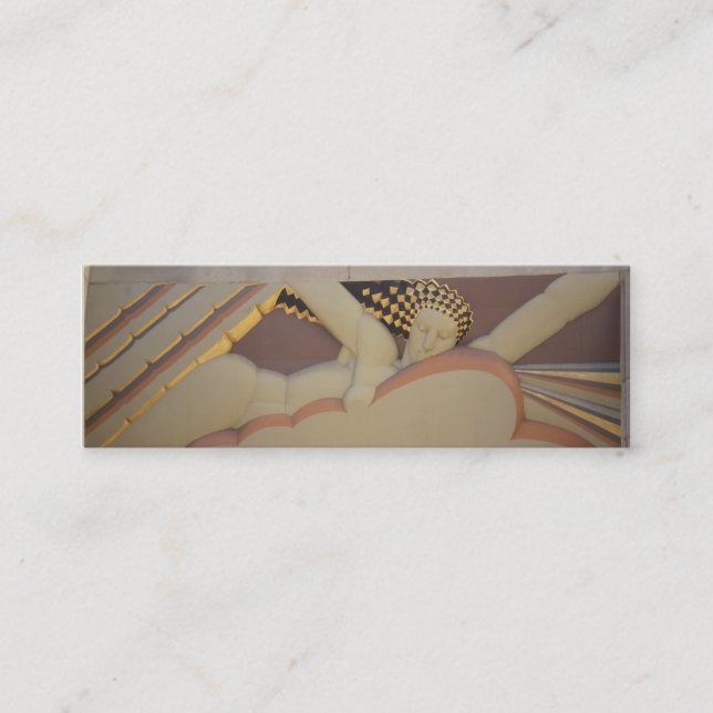 Art déco profilerar kortet mini visitkort (Framsida)