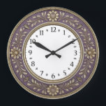 Art Deco Purple Stor Klocka<br><div class="desc">Great clock design. You will love it like others. Be free to use this design for other product you like or to customize and add your text. Follow me for more. Thank you. Have a nice day.</div>