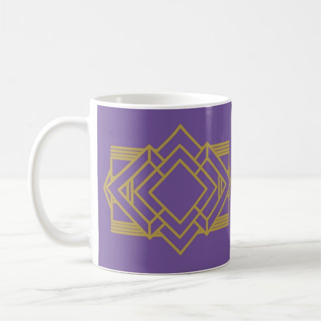 Art Deco Quilt Inspired Kaffemugg (Vänster)