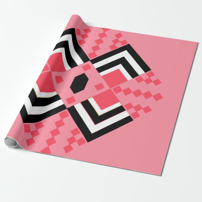Art Deco Quilt Inspired Presentpapper (Utrullad)