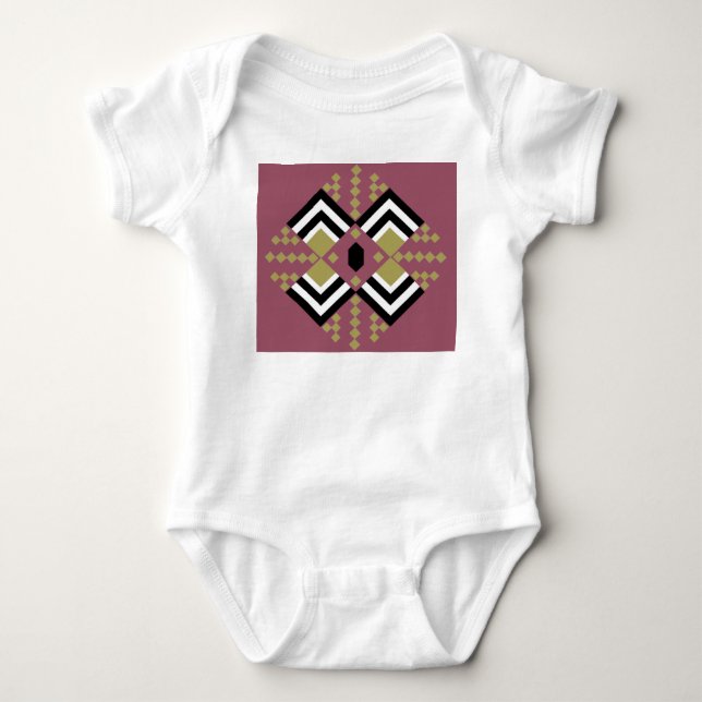 Art Deco Quilt Inspired T Shirt (Framsida)