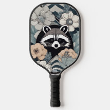 Art Deco Raccoon Personlig Pickleball Paddle