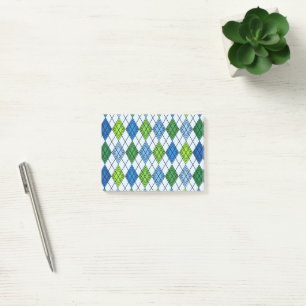 Art Deco Rain Argyle Post-it Block