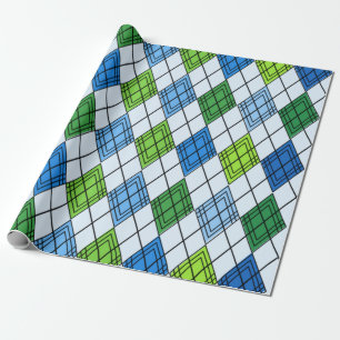 Art Deco Rain Argyle Presentpapper