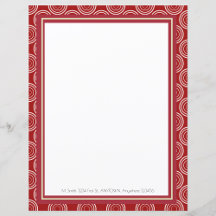 Art Deco Red & Guld Personlig Papprare Lakan