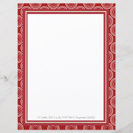 Art Deco Red & Guld Personlig Papprare Lakan