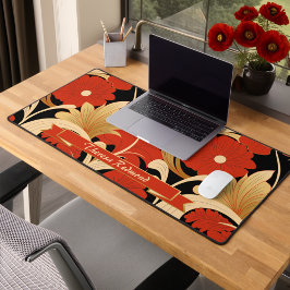 Art Deco Red Poppies Personlig