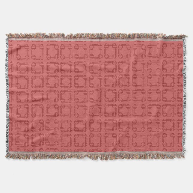 Art Deco Red Squares Filt (Framsidan)