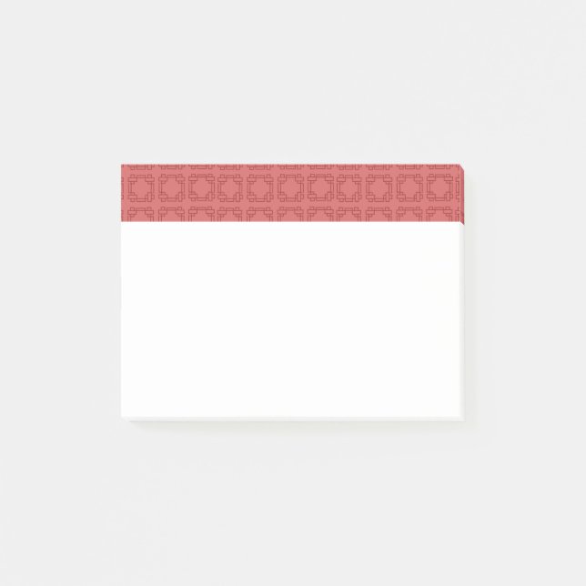 Art Deco Red Squares Post-it Block (Framsida)