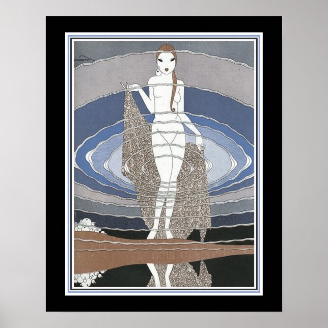 Art Deco "Reflektion" ca. 1920 Poster (Framsidan)