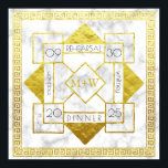 Art Deco Rehearsal Dinner Bröllop Marble Gold Foil Poster<br><div class="desc">Skapa en Underbar Gatsby-inspirerad design av Art Deco-stil med abstraktens geometriska former i vit marmor och guld. Byt ut exempeltexten mot en egen personlig. Gör en underbar gåva till bröllop, årsdag, födelsedag, Far eller Mor, marknadsföring, pension och andra särskilda tillfällen. (VIKTIGT: Denna produkt användor inte äkta guld-folie eller marmor. Foton...</div>