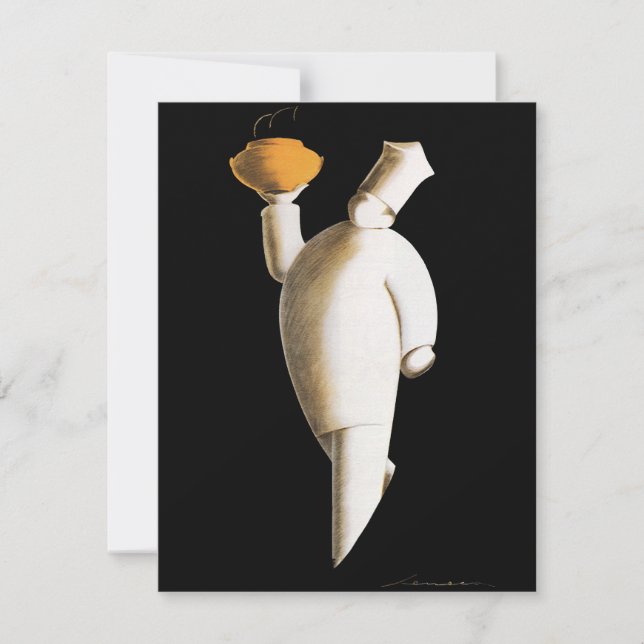 Art Deco-restaurang kock, vintageföretag (Framsida)