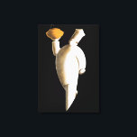 Art Deco-restaurangchef, vintageföretag Canvastryck<br><div class="desc">Vintageillustration av mat och dryck med en Art Deco-professionell cateringkock eller privat kock iförd traditionell kockdräkt (eller kockvit) och toque blanche (traditionell hatt). Han bär mat som en servitör för en tillställning med catering.</div>