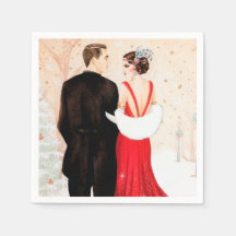 Art Deco retro-årgången jul-paret party