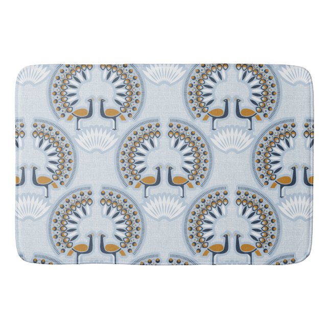 Art Deco retro Peacock Badrumsmatta (Framsidan)