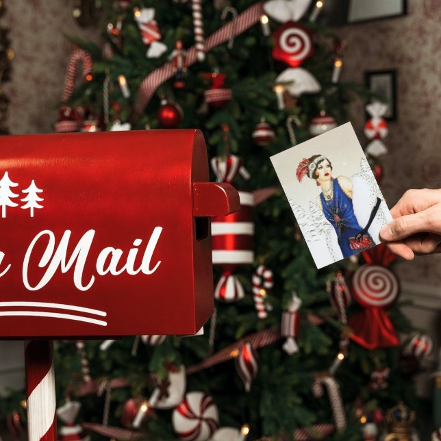 Art deco retro vintage dam add meddelande (Skapare uppladdad)