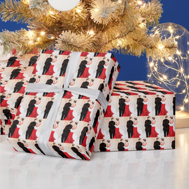 Art Deco-retro-vintagens parentesmeddelande - jul Presentpapper (Helgdagar)