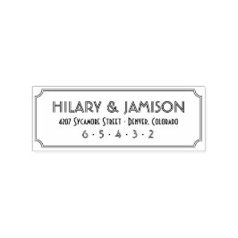 Art Deco Returadress Frimärke Stämpel