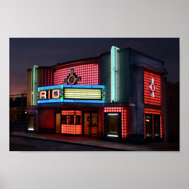 Art Deco Rio Theater, Overland Park, Kansas Poster (Framsidan)