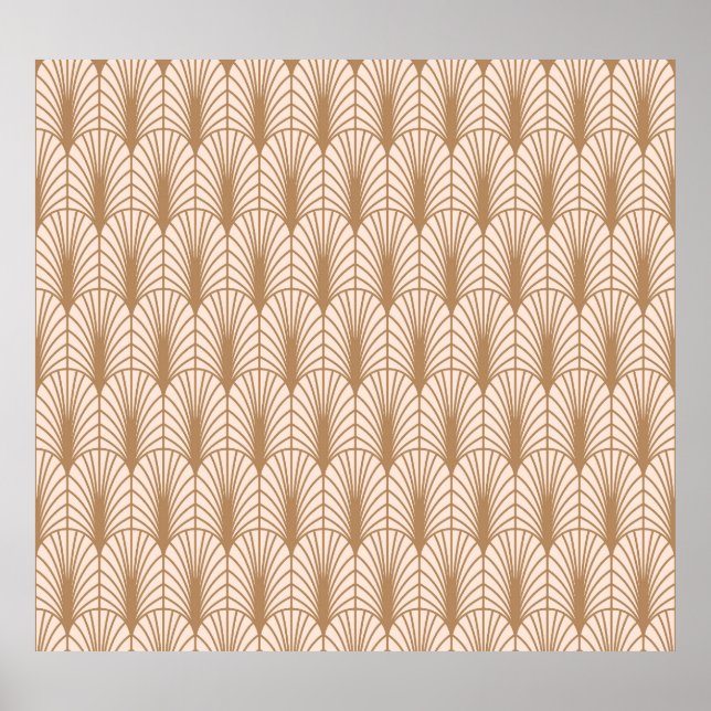 Art Deco Ro: Golden Peacock Feathers Poster (Framsidan)