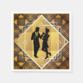 Art Deco Roaring 20:s par Nyårsafton Party Pappersservett
