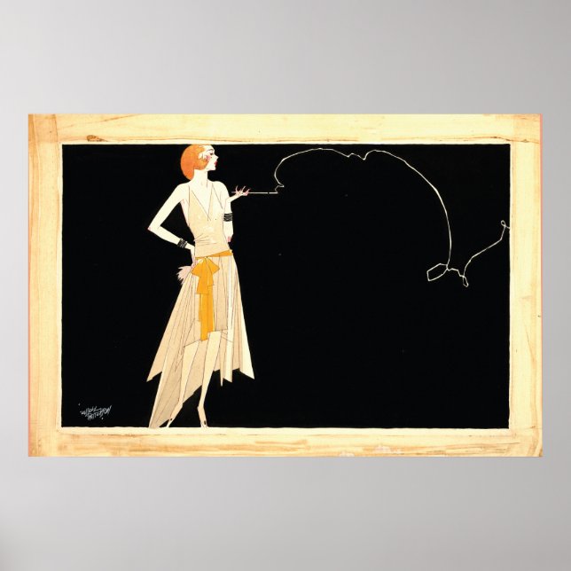 Art Deco ~ Roaring 20s Flapper Girl Poster (Framsidan)