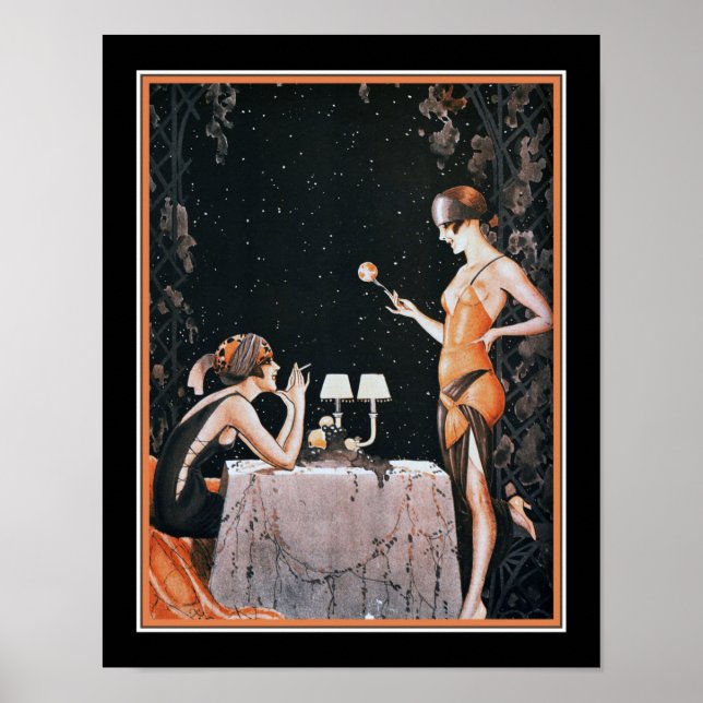 Art Deco Roaring Twenties Flappers Poster (Framsidan)