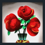 Art Deco Röd ros i Vas Abstrakt Art Poster<br><div class="desc">Art Deco Röd ros i Vas Abstrakt Art är en vacker röd ros-målning. Ett meningsfullt och symboliskt tema: röd ros representerar äkta kärlek. Ett meddelande från Lancashire bröllop om förtjusning och kärlek: idealiskt för trädgårdsmästare, florister, trädgårdsodlare eller ro älskare. Ro är den symbol som symboliserar kärlek och romantik. Tänka av...</div>