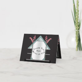 Art Deco Rosa Pussy Willow - Personlig Tack Kort