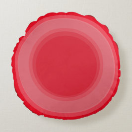 Art Deco Round Pillow in red Rund Kudde