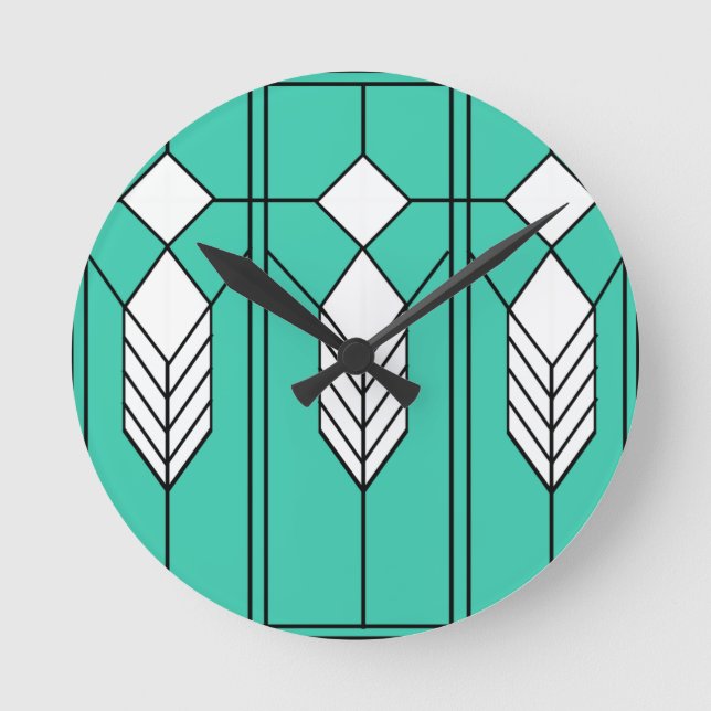 Art Deco Rund Klocka (Framsida)
