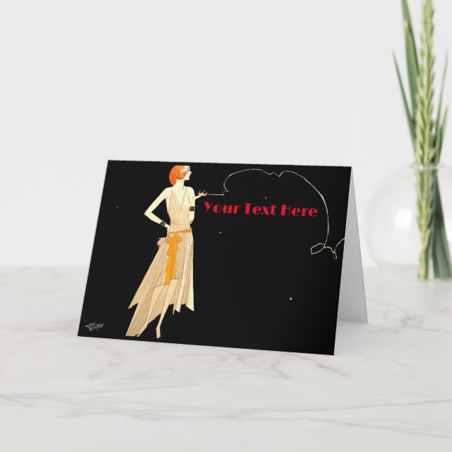 Art Deco Russell Patterson Tack Kort (Framsida)