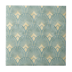 Art deco,sage Grönt,kräm,1920's,vintage,elegant, Kakelplatta