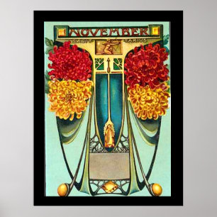 Art Deco Sagitarius Vintage affisch