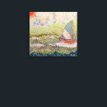 Art Deco Sailboat Canvastryck<br><div class="desc">En fantastisk segelbåt är den här konsthandlingen, skapat i blandade medier med portioner som ett resultat av en Gelli Plate-dragare, och handmålad utställning av choppy Sea vatten i olika färg, tillsammans med himmel som dekoreras med liknande färg skapar detta konstverk ett trevligt samtal biet för vilket rum som helst i...</div>