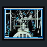 Art Deco 'Satanic Ballet'- Aleksandra Ekster 1922 Poster<br><div class="desc">1922 Art Deco-målning benämnd "Satanic Ballet" av Aleksandra Ekster</div>